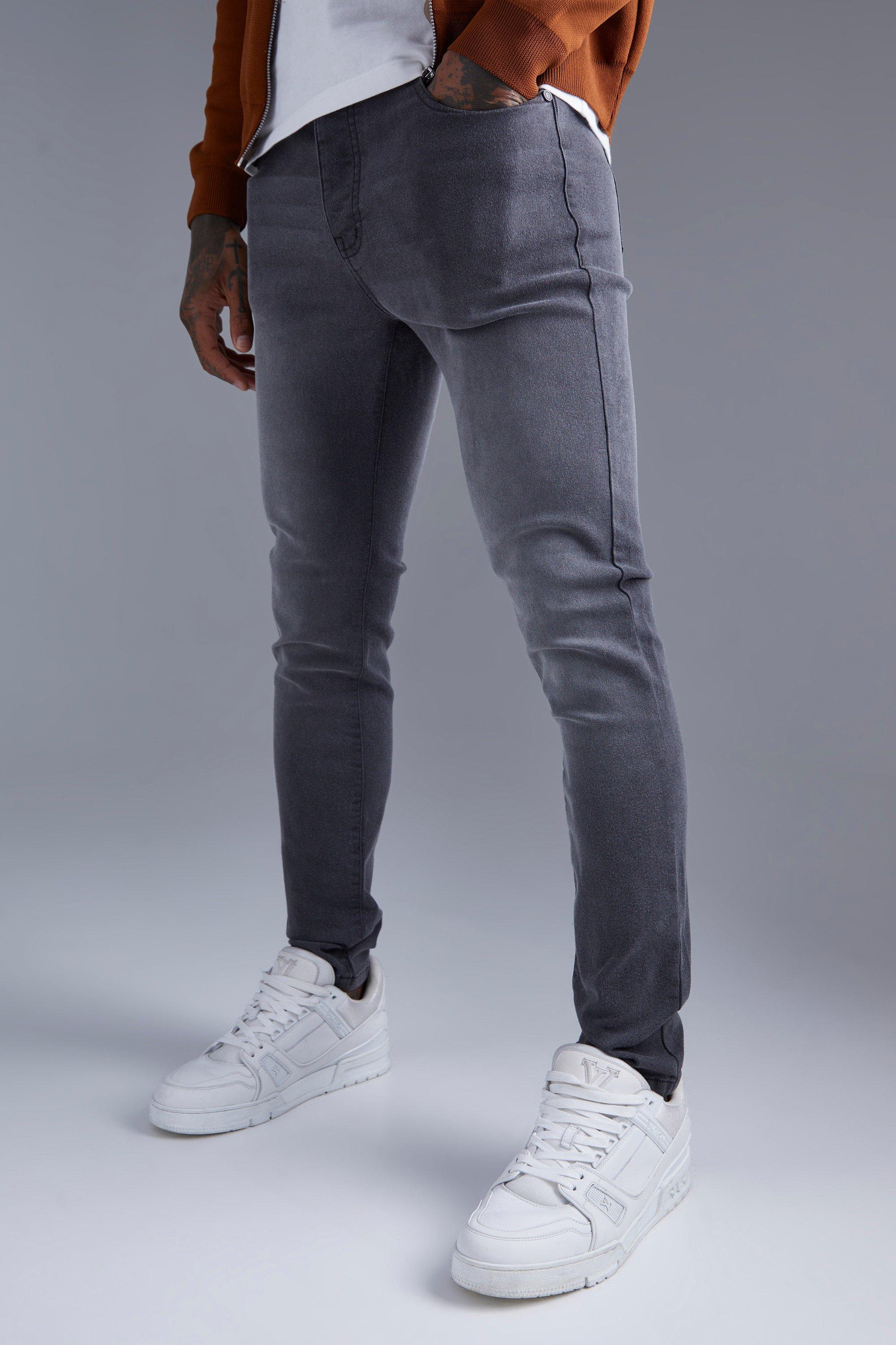 Grey skinny jeans sales mens